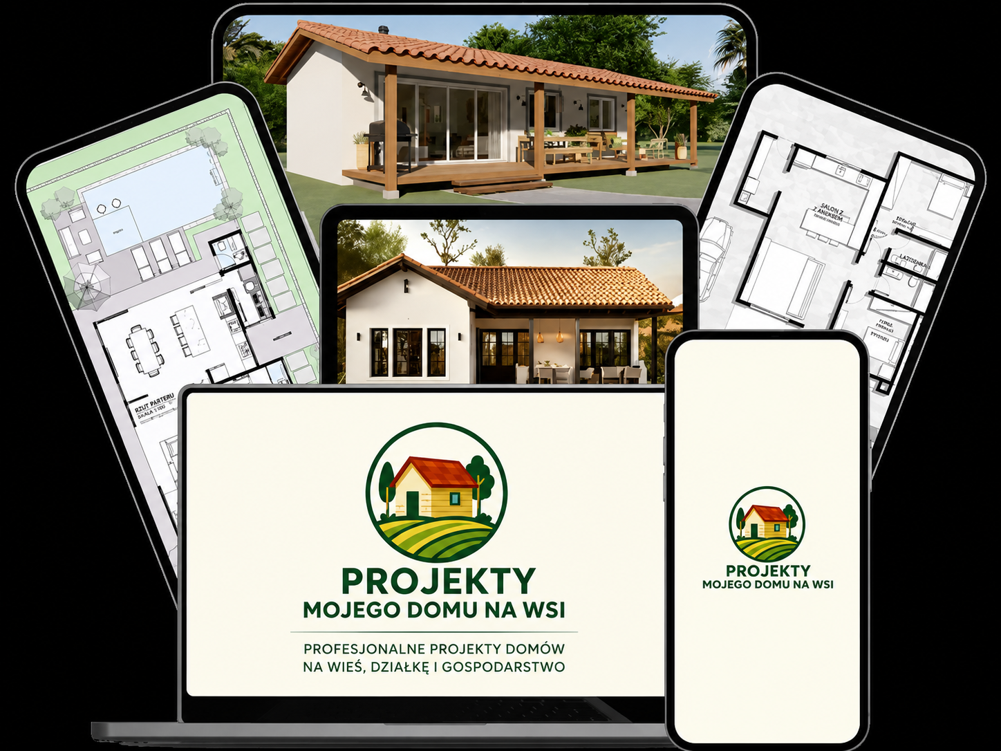 Projekty domów wiejskich – korzystaj na komputerze, telefonie lub wydrukuj